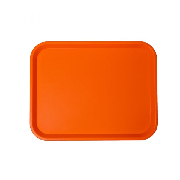 Vassoio in polipropilene rettangolare arancione