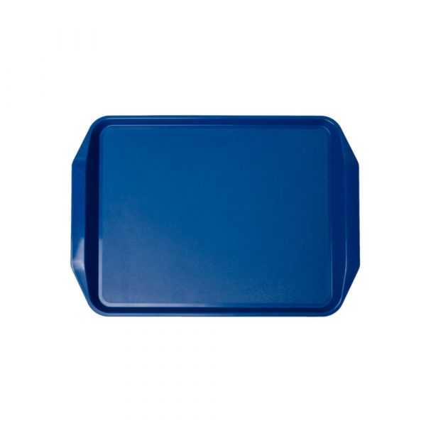 Vassoio in polipropilene rettangolare con maniglie blu