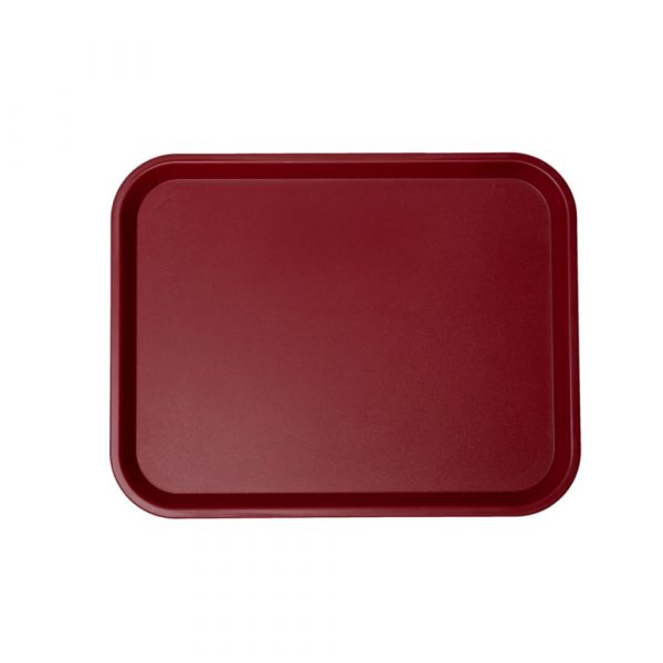 Vassoio in polipropilene rettangolare rosso rubino