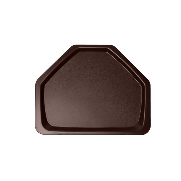 Vassoio in polipropilene trapezoidale marrone