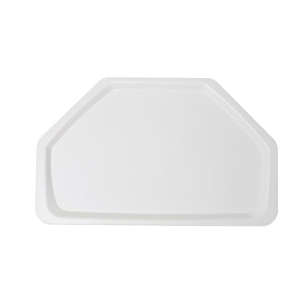 Vassoio in polipropilene trapezoidale bianco