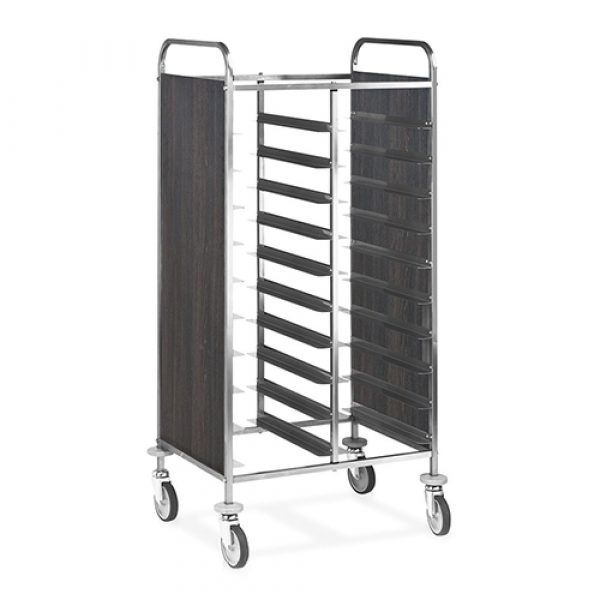 carrello portavassoi GN-EN con pannelli laterali tabacco